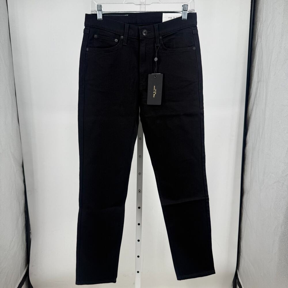 Rag & Bone Fit 2 Jeans Men 29x30 Black Straight Leg Slim Fit Stretch Comfort NWT